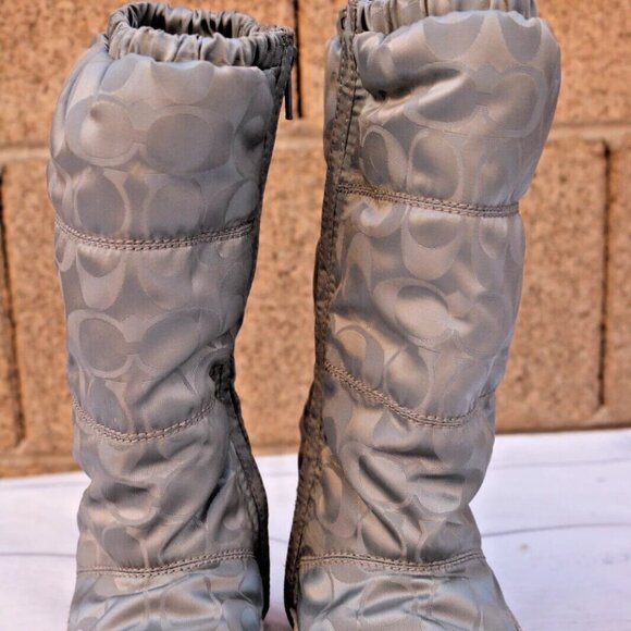 New Coach Demure Gray Nylon Boot Size Women’s 6 1/2 B - Picture 16 of 16